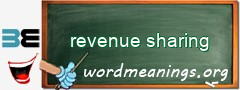 WordMeaning blackboard for revenue sharing